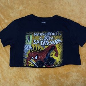 Marvel Spider-Man Cropped Graphic Tee
